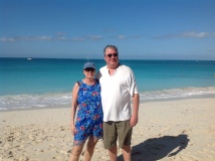 Cerelle and John. Turks and Caicos February 2013.