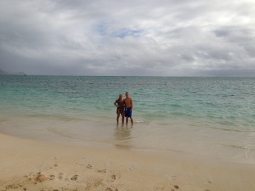 Lani Kai beach the first day....first of many beach trips for them.