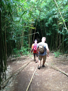 Josh and Tony in the bamboo forest.